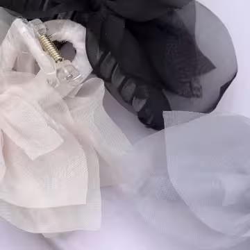 網紗蝴蝶結×鯊魚夾×共三色