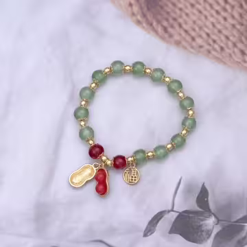 祿意花生×固定式串珠手鍊×共二色