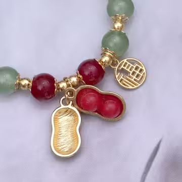 祿意花生×固定式串珠手鍊×共二色