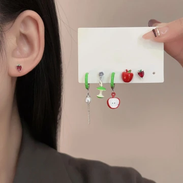 小蘋果×不對稱三套件耳環組.avif