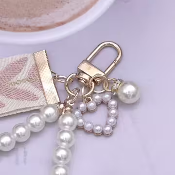 小清新愛心織帶×手機掌上掛繩×粉紅