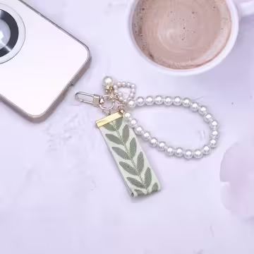 小清新愛心織帶×手機掌上掛繩×綠色