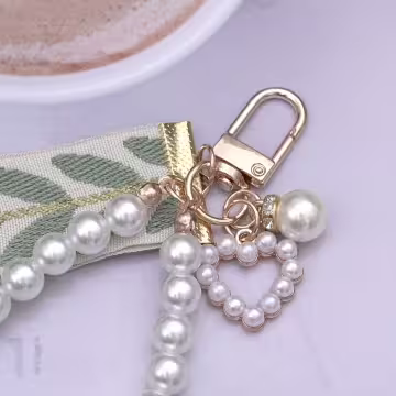 小清新愛心織帶×手機掌上掛繩×綠色