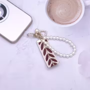 小清新愛心織帶×手機掌上掛繩×紅色