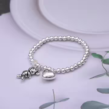 街頭愛心小熊×彈性繩手鍊