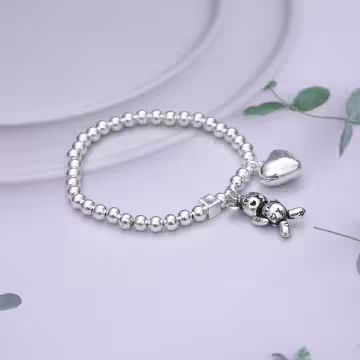 街頭愛心小熊×彈性繩手鍊