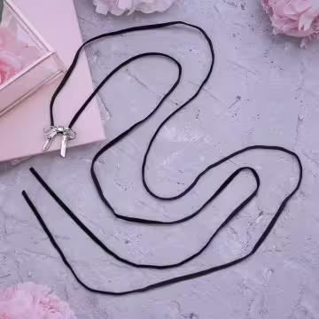 禮物領結×麂皮繩×可調節長項鍊