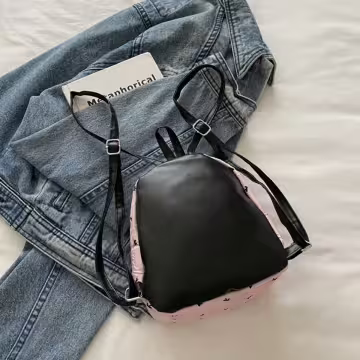 甜心蝴蝶結抓皺感×後背包×粉紅