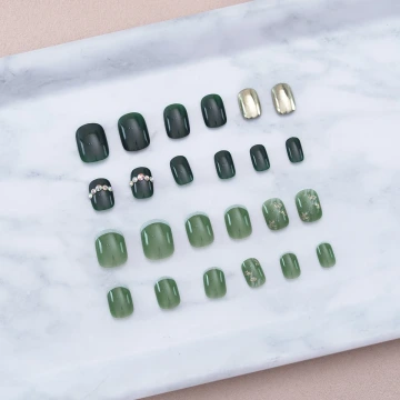 綠心雅優龐克×五套件戒指組×銀色 .avif