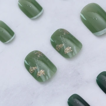 綠心雅優龐克×五套件戒指組×銀色 .avif