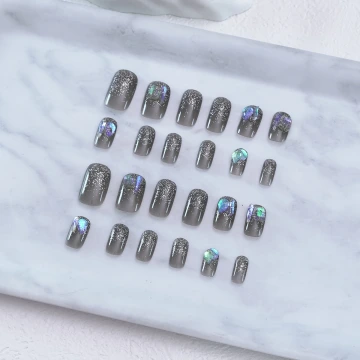 藍粉碎鑽貓眼亮面×穿戴式手指甲片×二十四入.avif