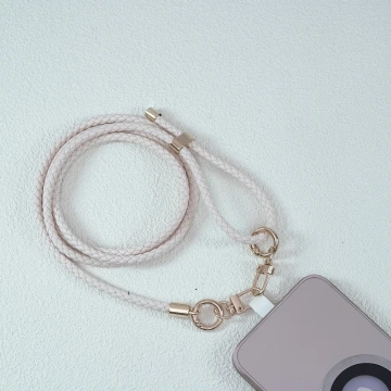 皮革編織×長度可調×手機斜背雙勾掛繩×米白.avif