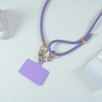 皮革編織×長度可調×手機斜背雙勾掛繩×紫色.avif