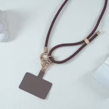 皮革編織×長度可調×手機斜背雙勾掛繩×棕咖