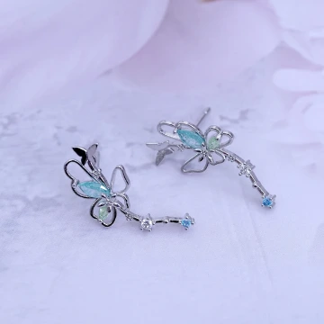 水藍甜酷蝴蝶&times;吊墜耳環.avif