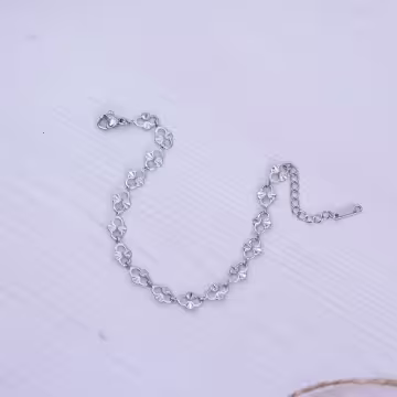 316鋼飾×香吻壓花紋 ×手鍊×銀色