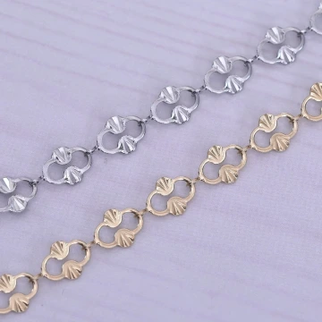 316鋼飾×香吻壓花紋 ×手鍊×金色.avif