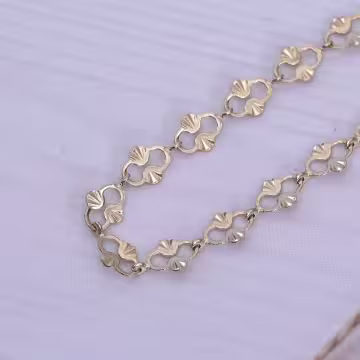 316鋼飾×香吻壓花紋 ×手鍊×金色