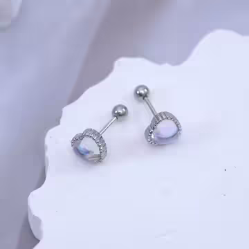 愛心月光×轉珠耳環