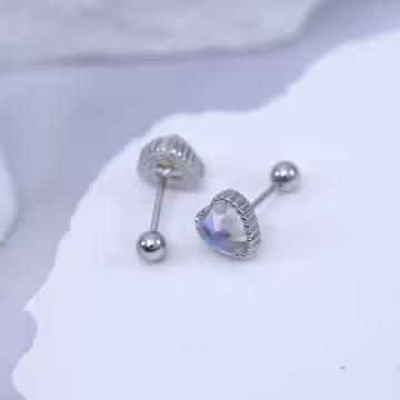 愛心月光×轉珠耳環