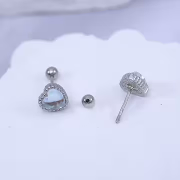 愛心月光×轉珠耳環