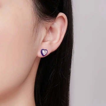 我的戀人撞色愛心×不對稱螺旋耳夾.avif