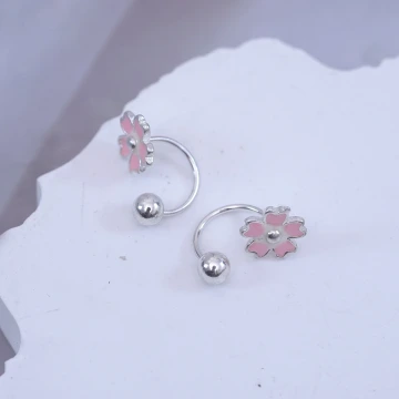 925耳針×粉紅櫻花×轉珠耳環.avif