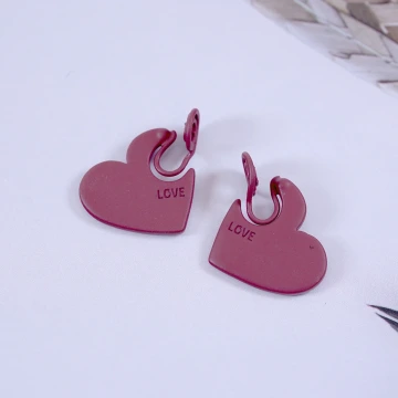 LOVE霧質紅心×蚊香盤U型耳夾.avif