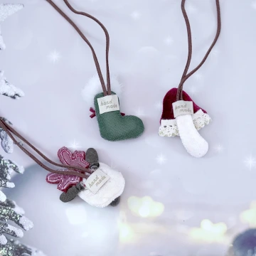 布藝聖誕小物×麂皮繩×長項鍊×共三色.avif