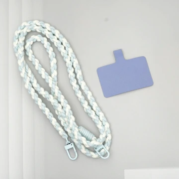 細繩雙色小麻花&times;手機斜背雙勾掛繩&times;水藍+白.avif