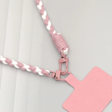 細繩雙色小麻花&times;手機斜背雙勾掛繩&times;粉+白.avif