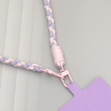 細繩雙色小麻花&times;手機斜背雙勾掛繩&times;紫+粉.avif
