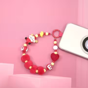 財神爺愛心×手機腕帶掛繩