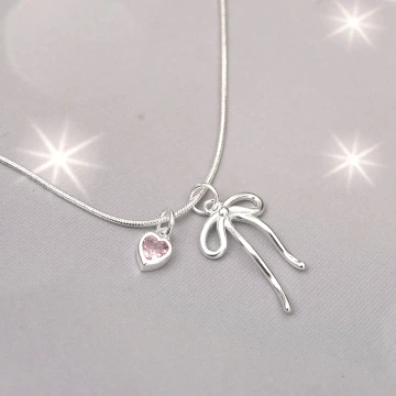 925銀飾&times;蛇骨蝴蝶結粉心&times;鎖骨項鍊.avif