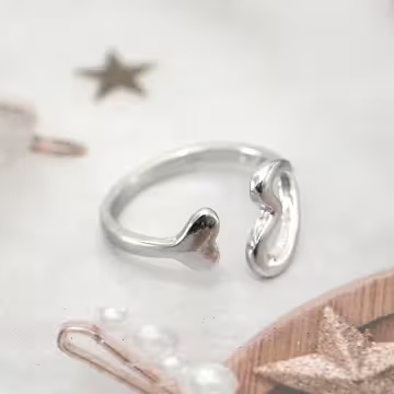 925銀飾×此心彼心×開口戒指