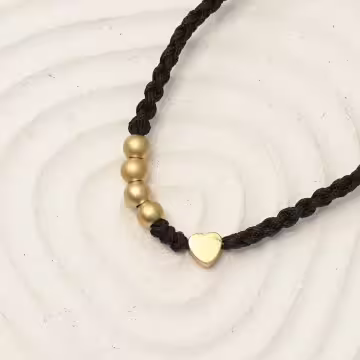 真心×黑繩×抽繩手鍊