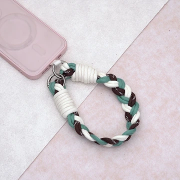 三色麻花辮&times;手機腕帶掛繩&times;綠咖白.avif