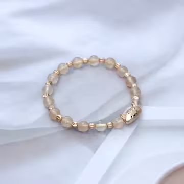 黃金招財貓&times;固定式串珠手鍊