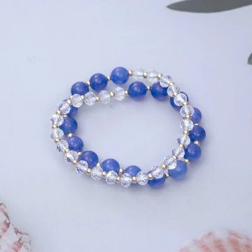 蒼藍吉葫蘆&times;固定式串珠手鍊.avif