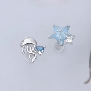 925銀針&times;淡藍鳶尾花&times;耳環.avif
