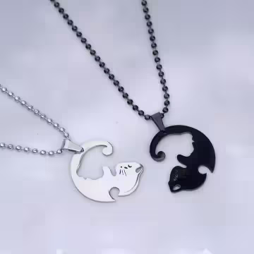 316鋼飾&times;抱團取暖&times;閨蜜情侶項鍊組