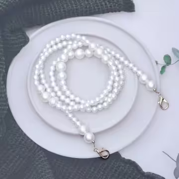 霧面珍珠×手機斜背雙勾掛繩