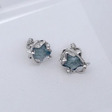 彗星繞星星&times;不對稱三角耳夾.avif