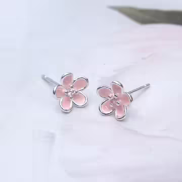 925銀針&times;桃花開&times;耳針