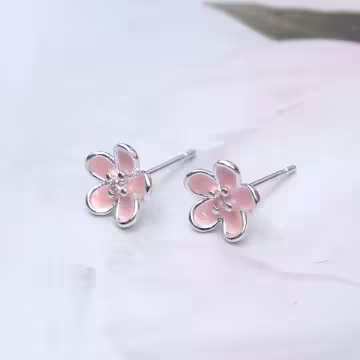 925銀針&times;桃花開&times;耳針