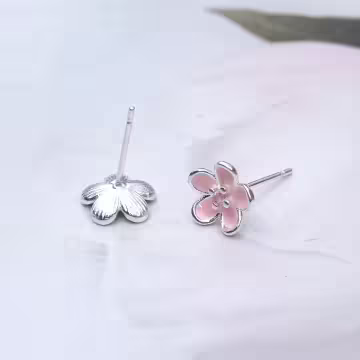 925銀針&times;桃花開&times;耳針