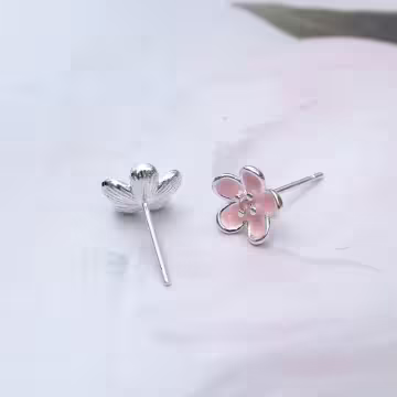 925銀針&times;桃花開&times;耳針